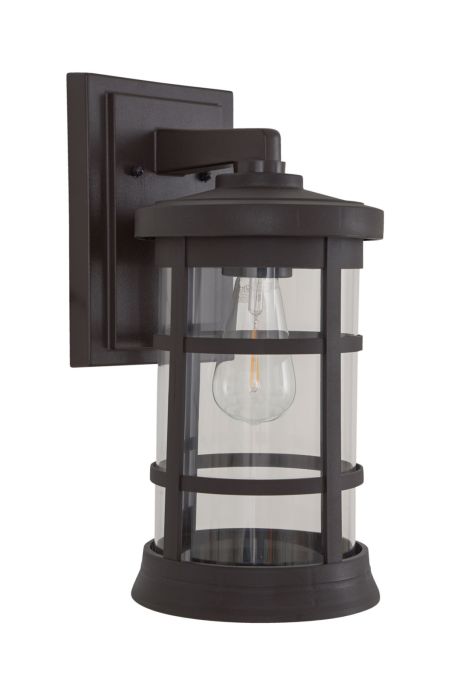 Resilience Large Outdoor Lantern in Bronze, Clear Lens Exterior Craftmade