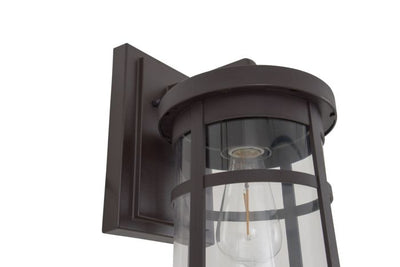 Resilience Large Outdoor Lantern in Bronze, Clear Lens Exterior Craftmade