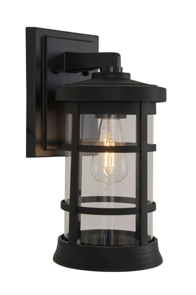 Resilience Large Outdoor Lantern in Textured Black, Clear Lens Exterior Craftmade