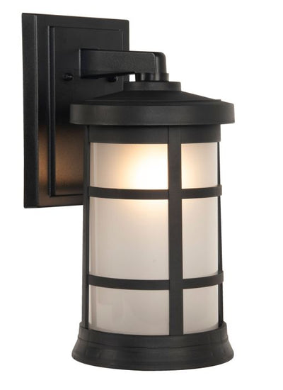 Resilience 1 Light Medium Outdoor Wall Lantern in Textured Black Exterior Craftmade