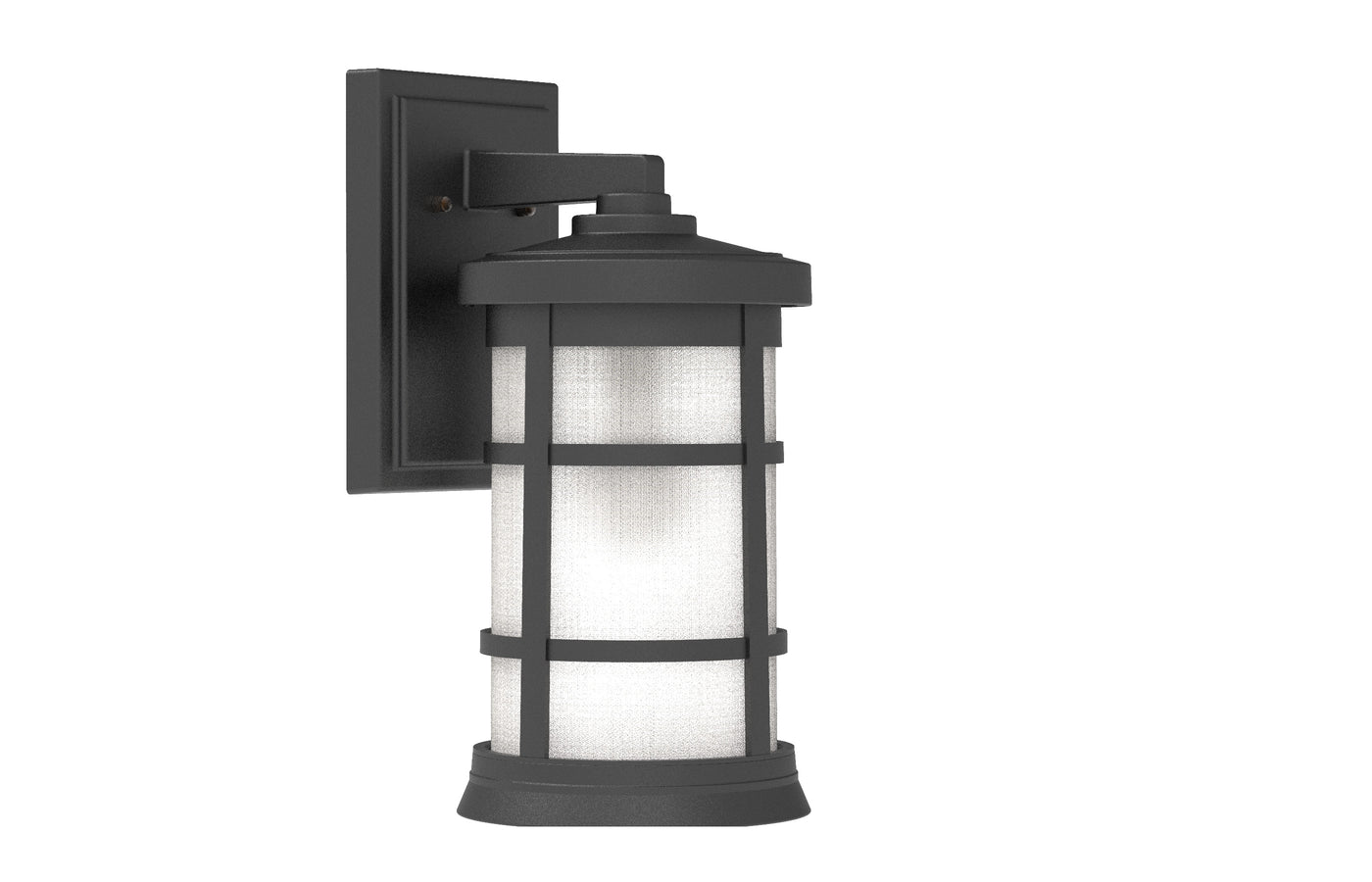 Resilience 1 Light Medium Outdoor Wall Lantern in Textured Black Exterior Craftmade