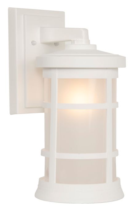 Resilience 1 Light Medium Outdoor Wall Lantern in Textured White Exterior Craftmade