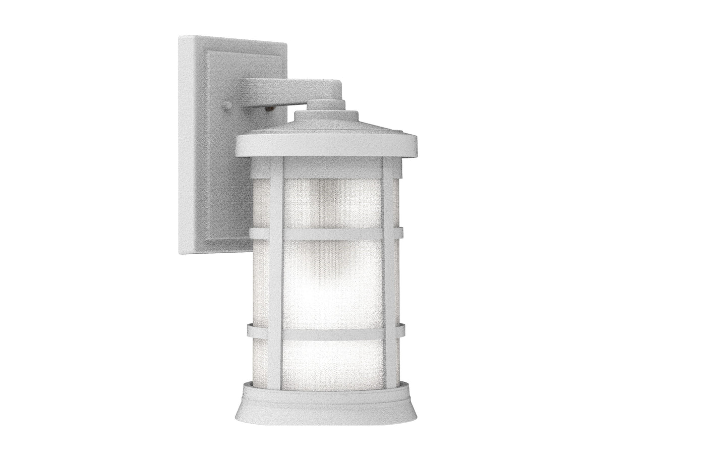 Resilience 1 Light Medium Outdoor Wall Lantern in Textured White Exterior Craftmade