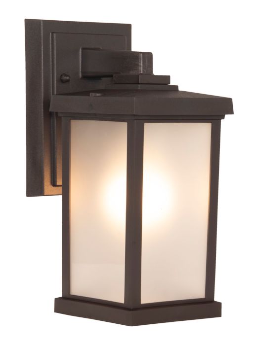 Resilience 1 Light Small Outdoor Wall Lantern in Bronze Exterior Craftmade