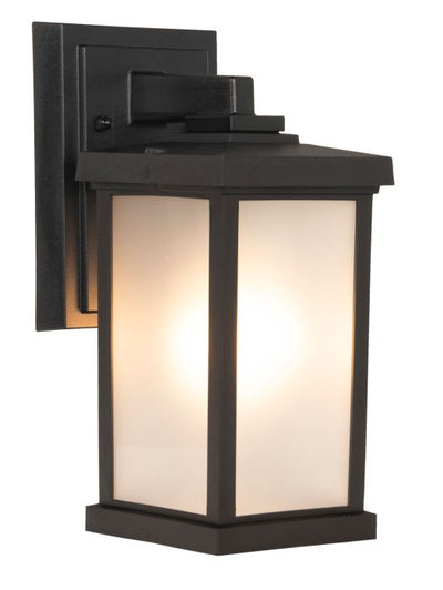 Resilience 1 Light Small Outdoor Wall Lantern in Textured Black Exterior Craftmade