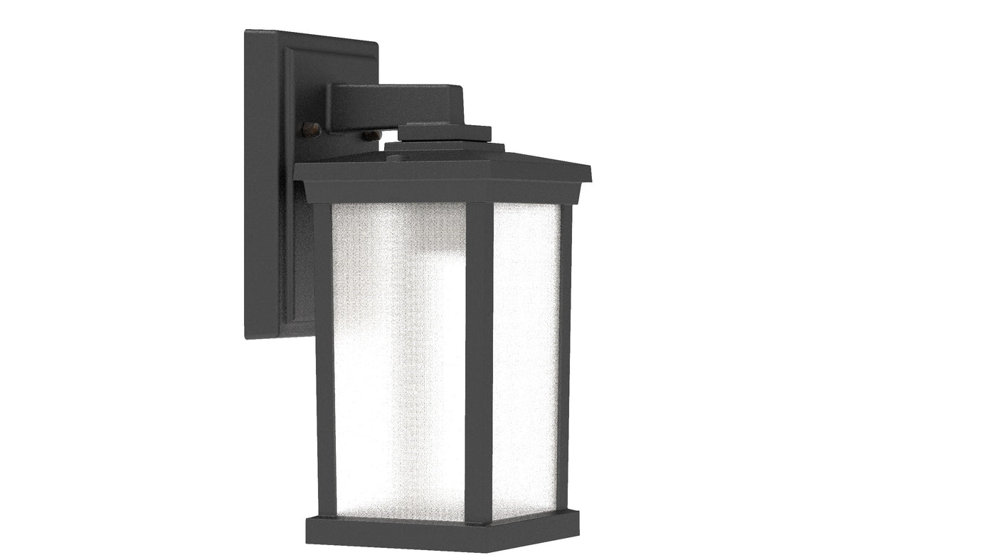 Resilience 1 Light Small Outdoor Wall Lantern in Textured Black Exterior Craftmade