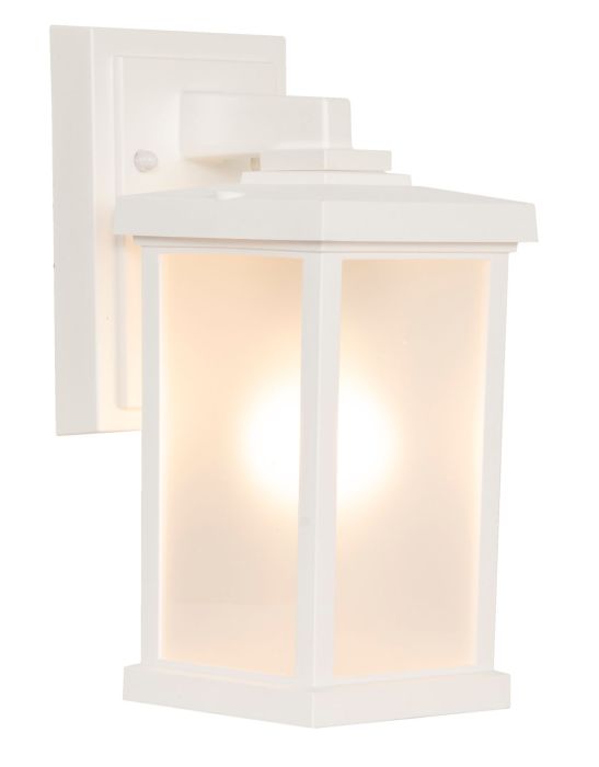 Resilience 1 Light Small Outdoor Wall Lantern in Textured White Exterior Craftmade