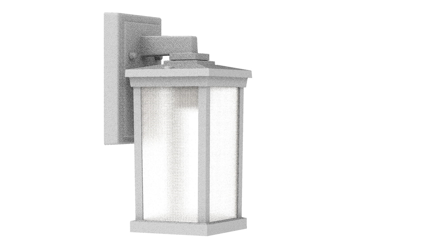 Resilience 1 Light Small Outdoor Wall Lantern in Textured White Exterior Craftmade