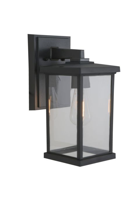 Resilience 1 Light Outdoor Lantern in Textured Black Exterior Craftmade