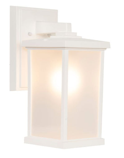 Resilience 1 Light Medium Outdoor Wall Lantern in Textured White Exterior Craftmade