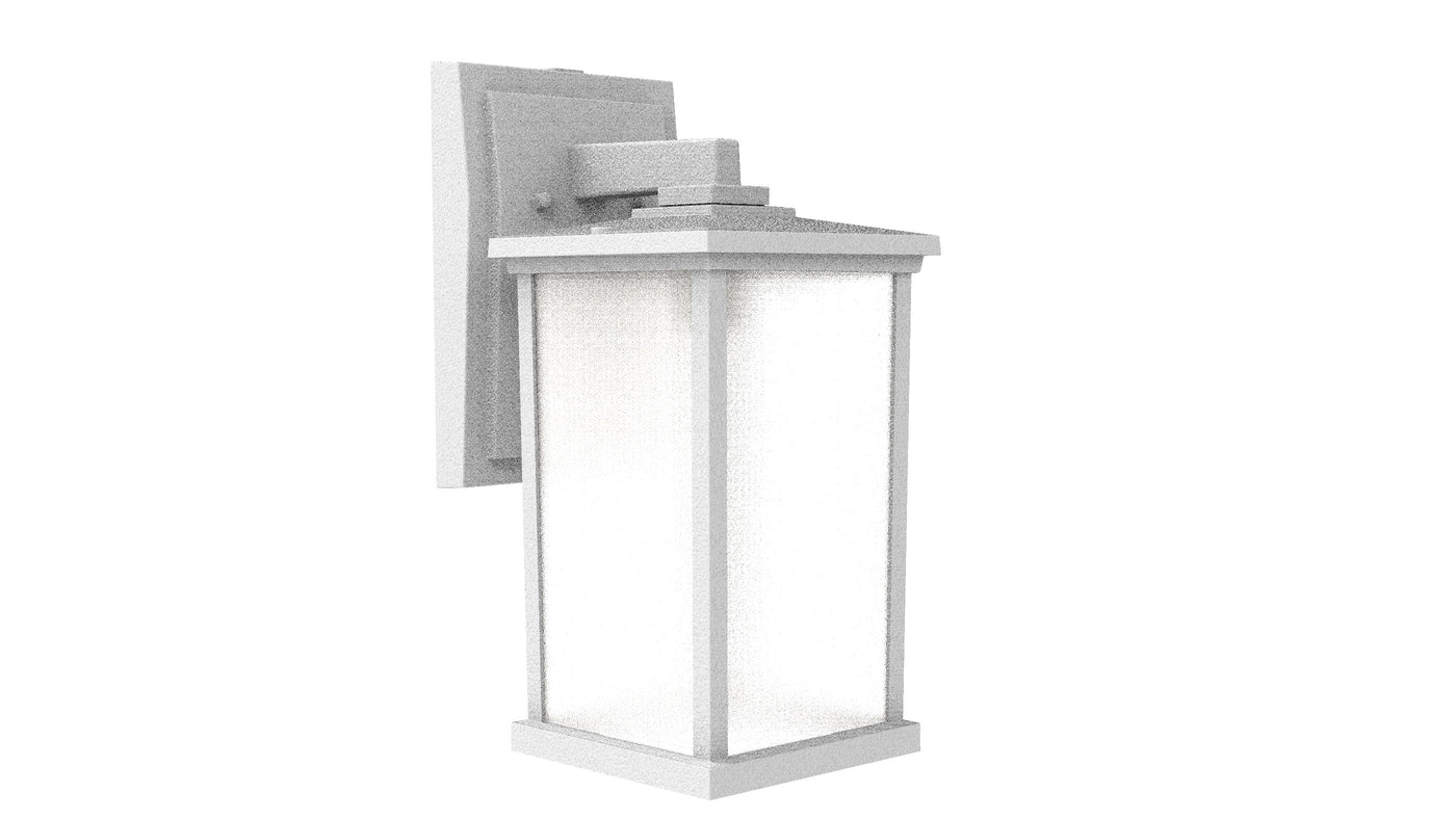 Resilience 1 Light Medium Outdoor Wall Lantern in Textured White Exterior Craftmade