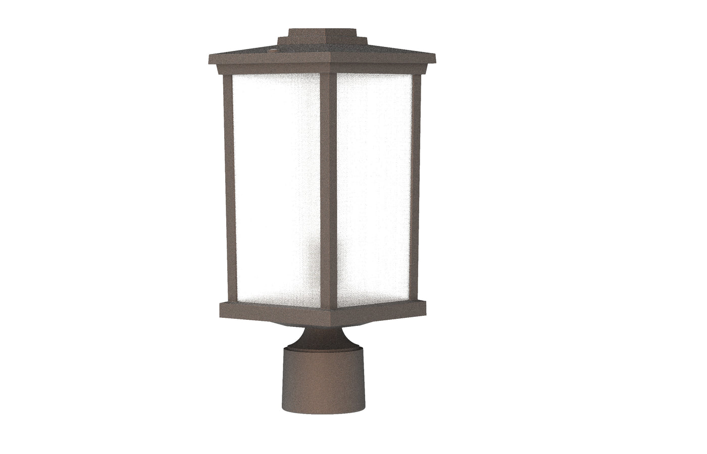 Resilience 1 Light Outdoor Post Mount in Bronze Post Craftmade