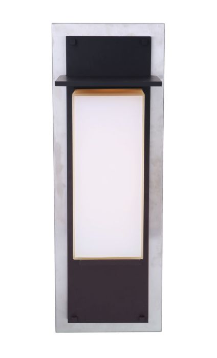 Heights 1 Light Medium Outdoor LED Wall Lantern in Stainless Steel/Midnight Exterior Craftmade