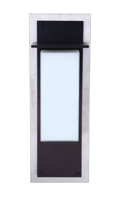 Heights 1 Light Medium Outdoor LED Wall Lantern in Stainless Steel/Midnight Exterior Craftmade