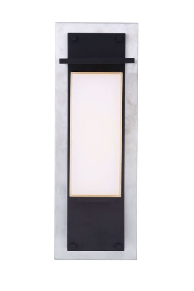 Heights 1 Light Large Outdoor LED Wall Lantern in Stainless Steel/Midnight Exterior Craftmade