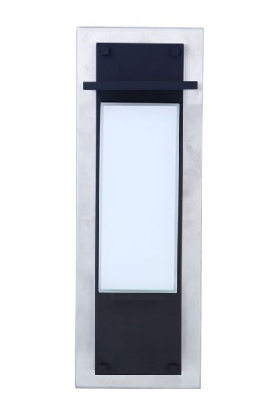 Heights 1 Light Large Outdoor LED Wall Lantern in Stainless Steel/Midnight Exterior Craftmade