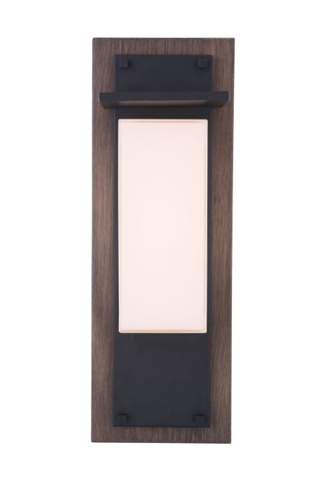 Heights 1 Light Large Outdoor LED Wall Lantern in Whiskey Barrel/Midnight Exterior Craftmade