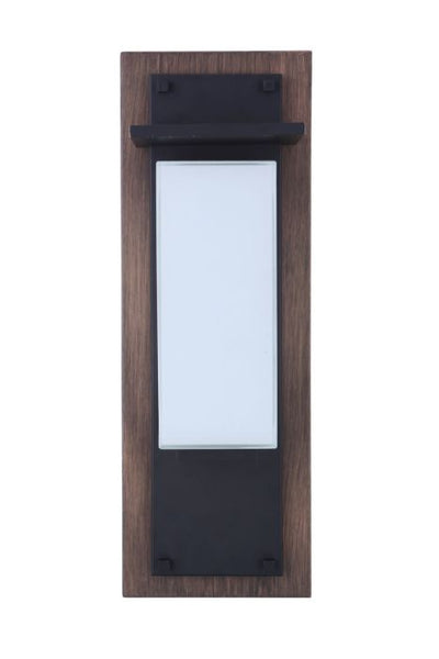 Heights 1 Light Large Outdoor LED Wall Lantern in Whiskey Barrel/Midnight Exterior Craftmade