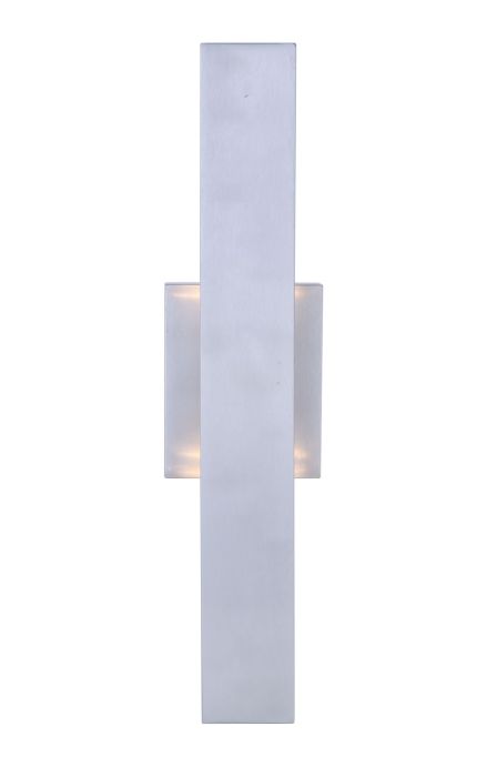 Rens 1 Light Medium Outdoor LED Wall Lantern in Brushed Aluminum Exterior Craftmade