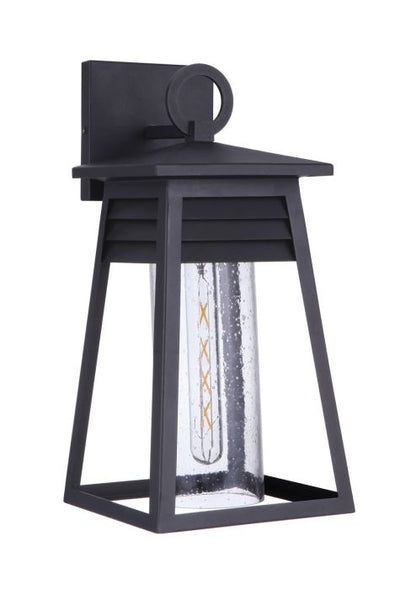 Becca 1 Light Medium Outdoor Wall Lantern in Textured Black Exterior Craftmade