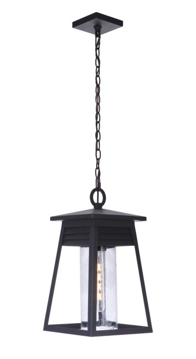 Becca 1 Light Large Outdoor Pendant in Textured Black Exterior Craftmade