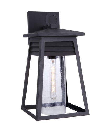 Becca 1 Light Large Outdoor Wall Lantern in Textured Black Exterior Craftmade