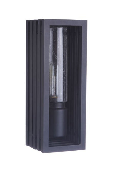 Carmel 1 Light Small Outdoor Wall Lantern in Textured Black Exterior Craftmade