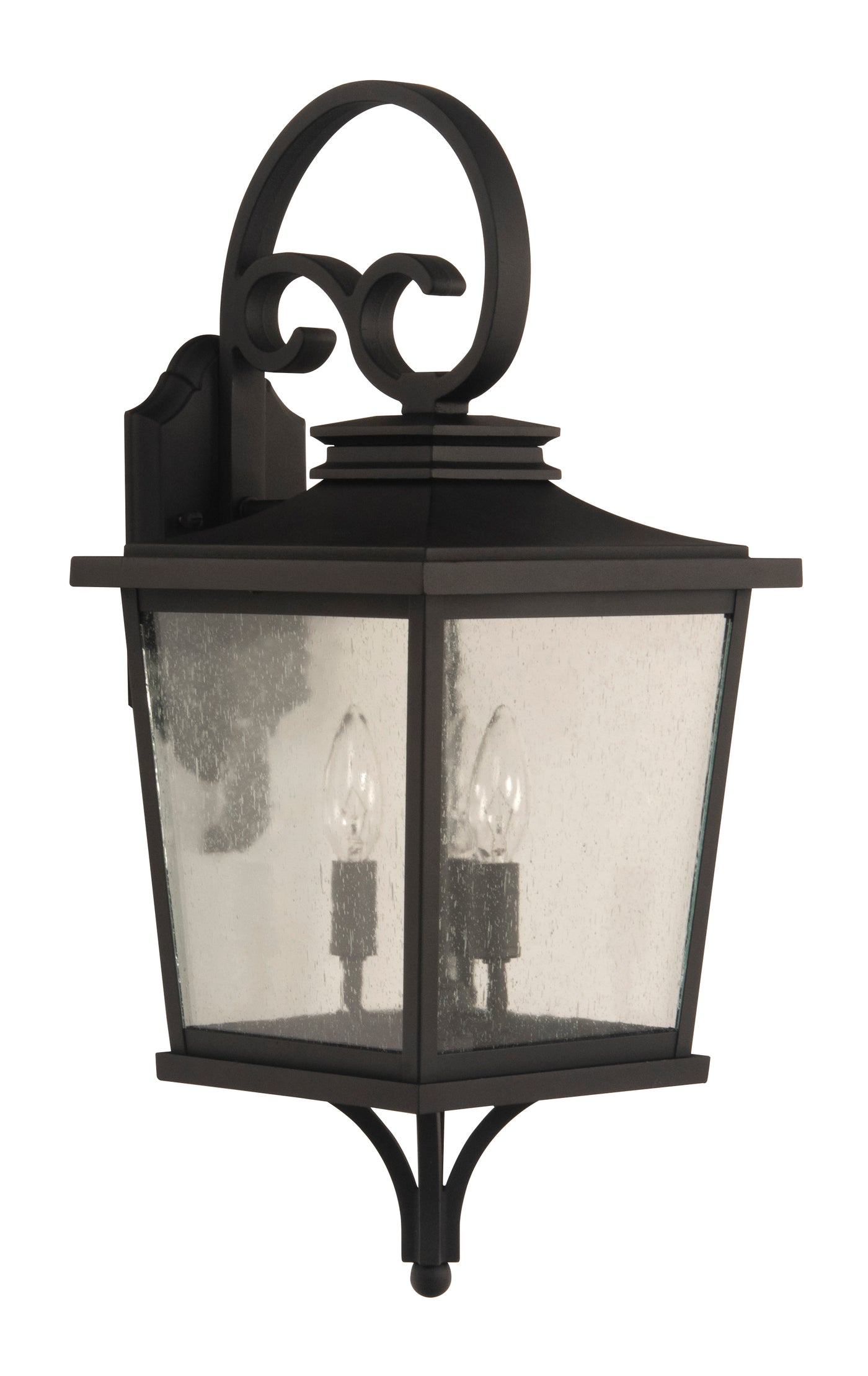 Tillman 3 Light Medium Outdoor Wall Lantern in Textured Black Exterior Craftmade