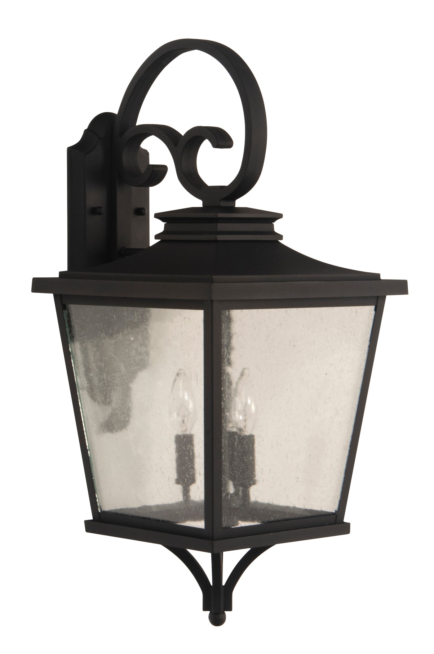 Tillman 3 Light Large Outdoor Wall Lantern in Textured Black Exterior Craftmade