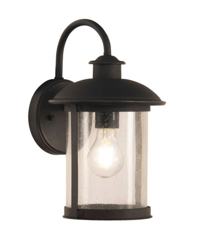 O'Fallon 1 Light Small Outdoor Wall Lantern in Dark Bronze Gilded Exterior Craftmade