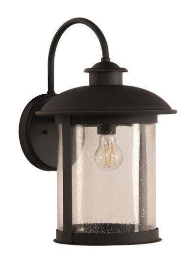 O'Fallon 1 Light Large Outdoor Wall Lantern in Dark Bronze Gilded Exterior Craftmade