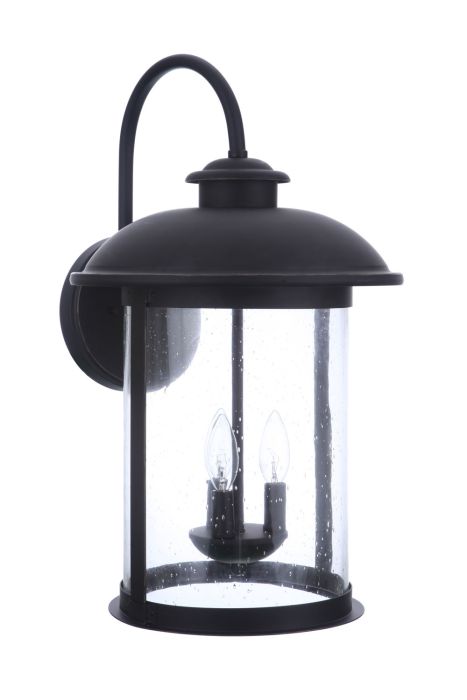 O'Fallon 3 Light Extra Large Outdoor Wall Lantern in Dark Bronze Gilded Exterior Craftmade