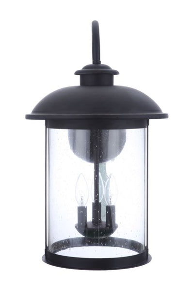 O'Fallon 3 Light Extra Large Outdoor Wall Lantern in Dark Bronze Gilded Exterior Craftmade