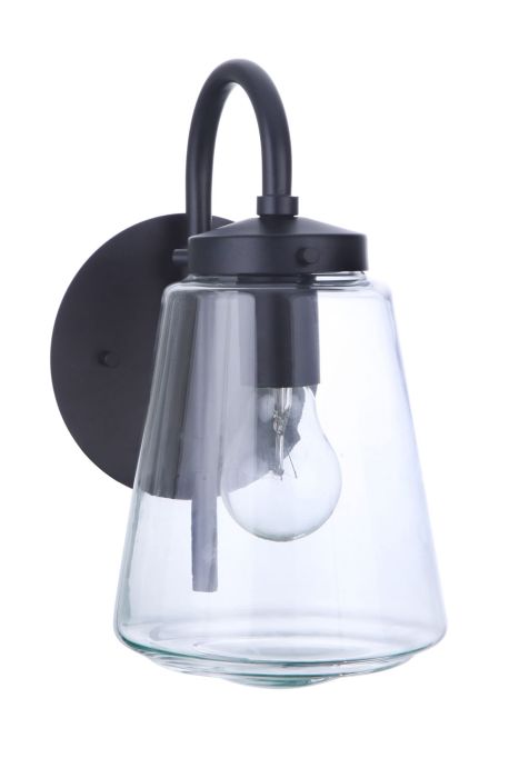 Laclede 1 Light Small Outdoor Wall Lantern in Midnight Exterior Craftmade