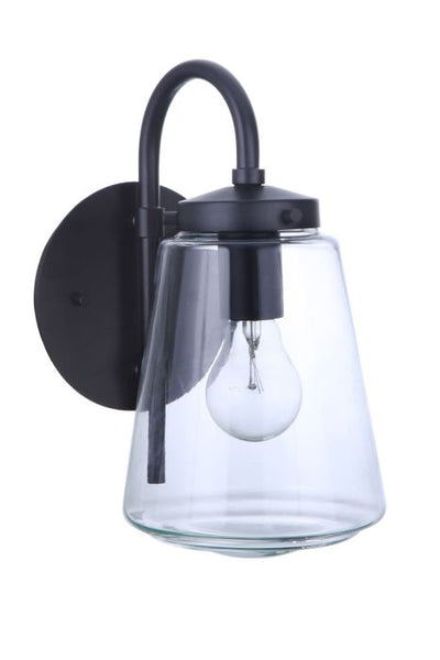 Laclede 1 Light Small Outdoor Wall Lantern in Midnight Exterior Craftmade