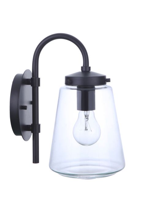 Laclede 1 Light Small Outdoor Wall Lantern in Midnight Exterior Craftmade