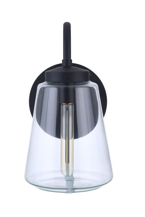 Laclede 1 Light Medium Outdoor Wall Lantern in Midnight Exterior Craftmade