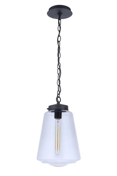 Laclede 1 Light Large Outdoor Pendant in Midnight Exterior Craftmade