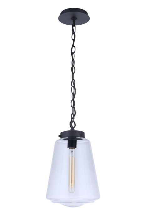 Laclede 1 Light Large Outdoor Pendant in Midnight Exterior Craftmade