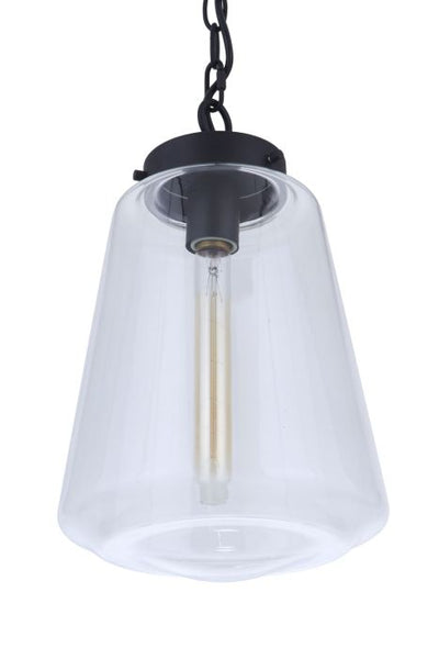 Laclede 1 Light Large Outdoor Pendant in Midnight Exterior Craftmade