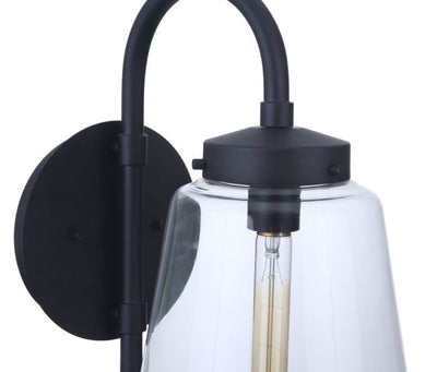 Laclede 1 Light Large Outdoor Wall Lantern in Midnight Exterior Craftmade