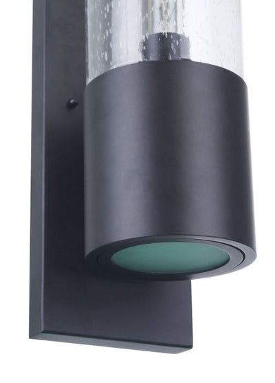 Sabre 1 Light Outdoor Medium Wall Lantern w/ LED Accent in Midnight Exterior Craftmade