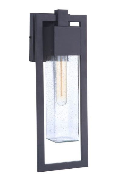 Perimeter 1 Light Medium Outdoor Wall Lantern in Midnight Exterior Craftmade