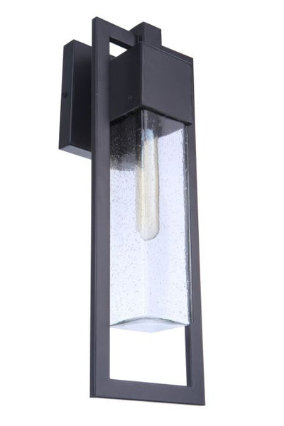 Perimeter 1 Light Medium Outdoor Wall Lantern in Midnight Exterior Craftmade