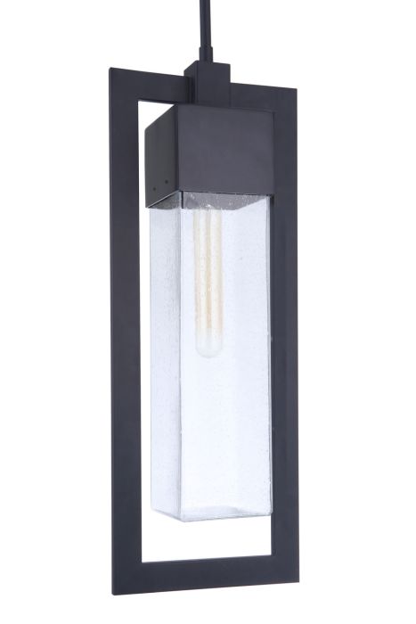 Perimeter 1 Light Large Outdoor Pendant in Midnight Exterior Craftmade