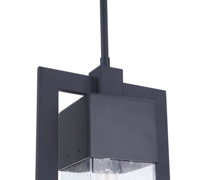 Perimeter 1 Light Large Outdoor Pendant in Midnight Exterior Craftmade