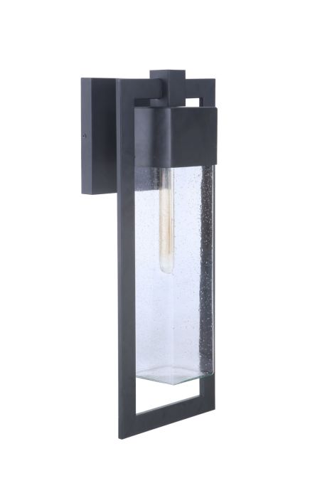 Perimeter 1 Light Large Outdoor Wall Lantern in Midnight Exterior Craftmade