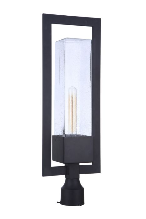 Perimeter 1 Light Large Outdoor Post Mount in Midnight Post Craftmade