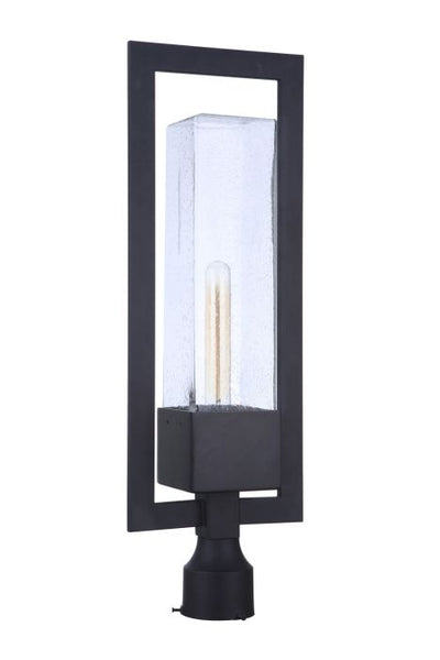 Perimeter 1 Light Large Outdoor Post Mount in Midnight Post Craftmade