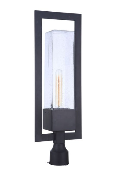 Perimeter 1 Light Large Outdoor Post Mount in Midnight Post Craftmade